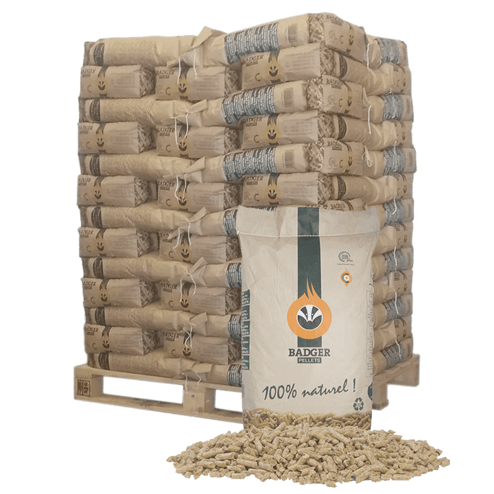 BADGER Pelletpalette – 65 Säcke à 15 kg
