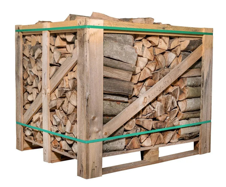 Brennholz Buche 33 cm 1 RM Palette - Rotbuche Brennholz – 1 Raummeter in praktischer Box, 33 cm
