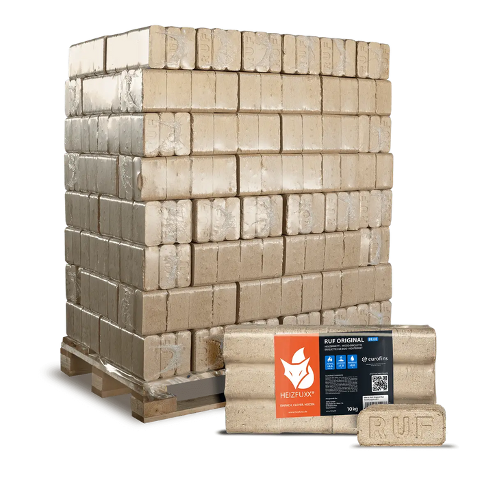 Heizfuxx Holzbriketts RUF Weichholz 10 kg x 96 Gebinde